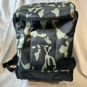 Private Label Urban Camo Sneaker Backpack Three Shelf Green Camouflage